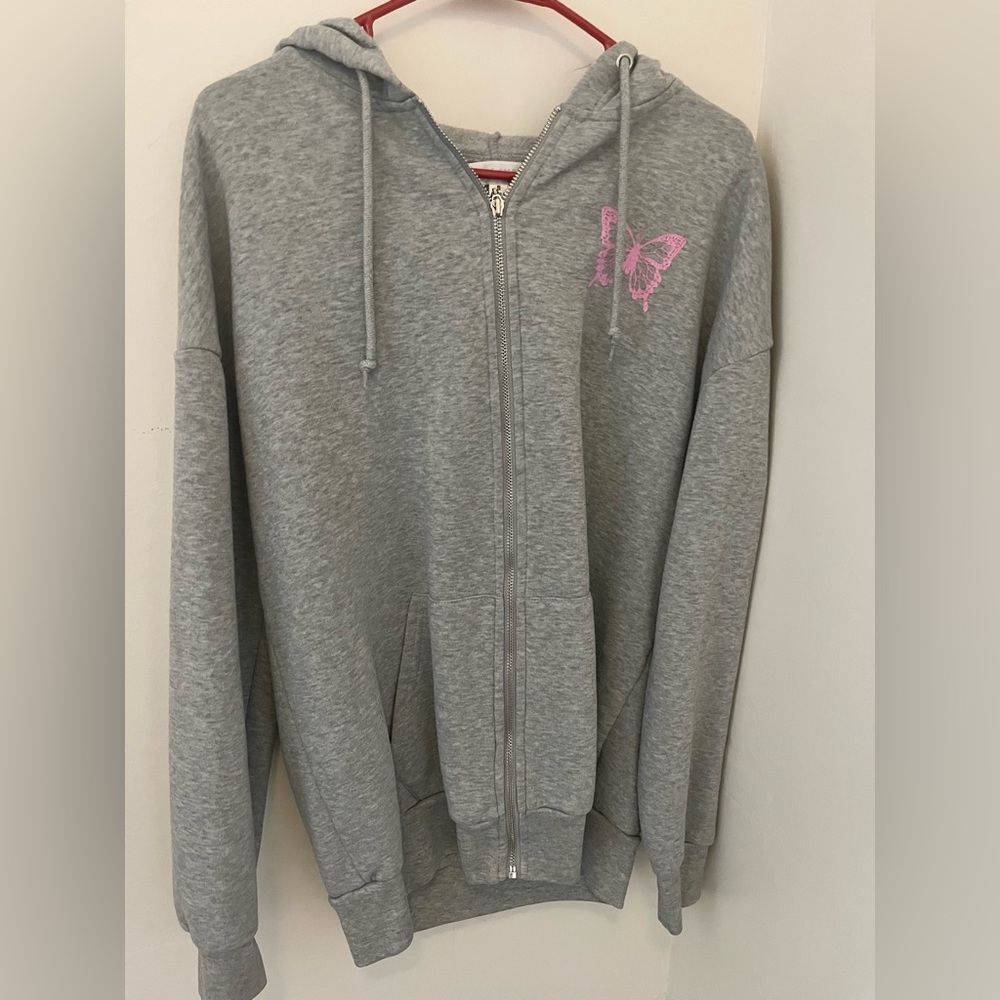 cute zip up hoodie- brand “orange kiss”
